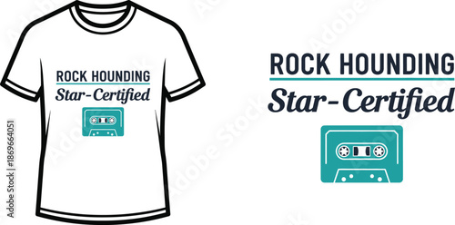 Rock hounding star-certified t-shirt outdoor adventure design perfect for nature lovers