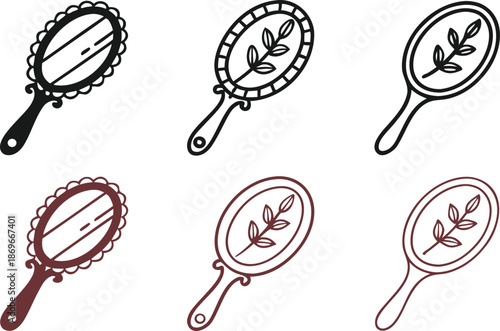 Vector illustration set featuring a tennis racket and balls with sport icons for badminton, golf, and equipment design