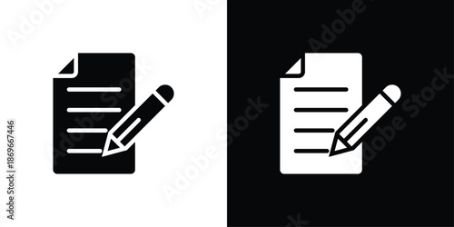 Report Icon Sheet Black And White