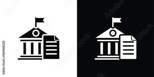 Government Icon Sheet Black And White