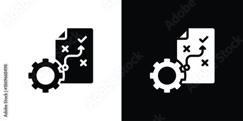 Strategy Icon Sheet Black And White