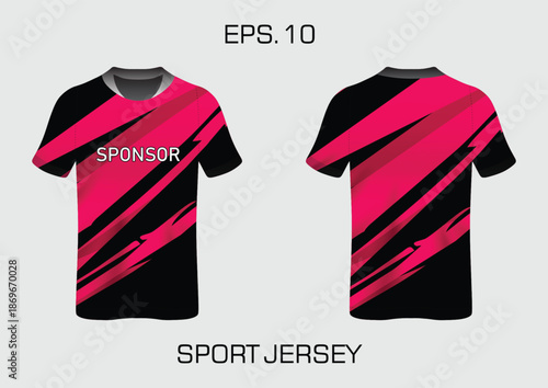 Sport Jersey Design Template with Bold Colors and Simple Sponsor Placement for Team Events