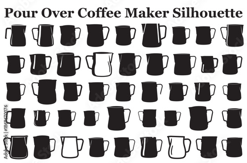 Pour Over Coffee Maker Silhouettes