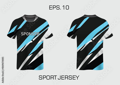 Stylish Sport Jersey Design Featuring Dynamic Patterns and Bold Colors for Team Branding