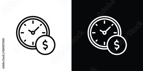Time Icon Sheet Black And White