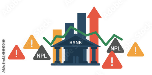 Bank stability faces risks from rising non-performing loans illustrated by.