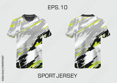 Modern Sport Jersey Design with Bold Patterns and Striking Colors for Athletic Wear