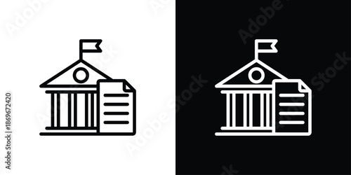 Government Icon Sheet Black And White