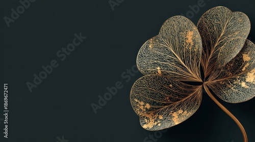 st Patrick golden and green clover