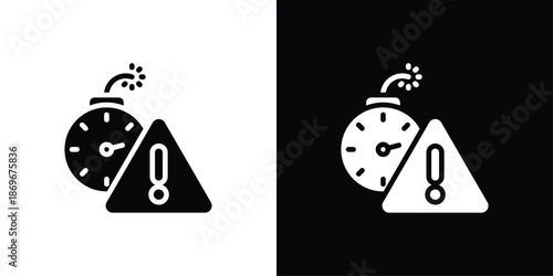Deadline Icon Sheet Black And White