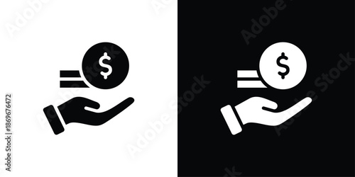Revenue Icon Sheet Black And White
