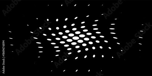 Vector halftone dots. White and black. Illustration