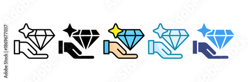 Value Proposition Icon Set Multiple Style Collection