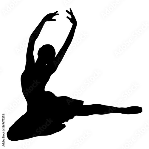 Vector of Ballerina Black Silhouette