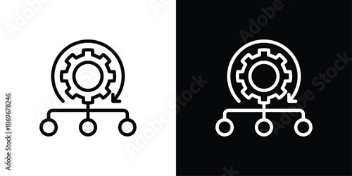 Process Icon Sheet Black And White