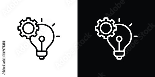 Ideas Icon Sheet Black And White