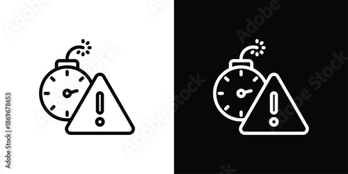 Deadline Icon Sheet Black And White