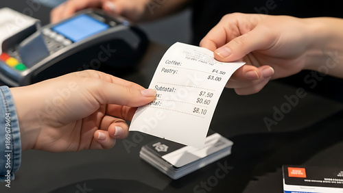 Customer Receiving Receipt After Payment