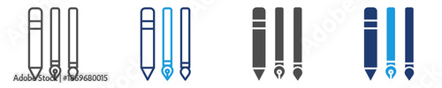 tools icon set multiple style