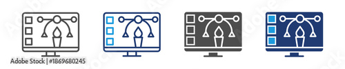 computer program icon set multiple style