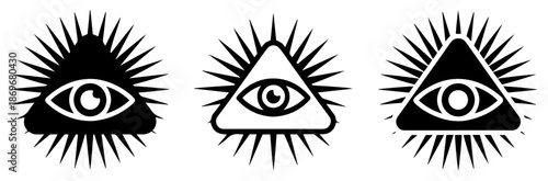 all seeing eye triangle symbol icon