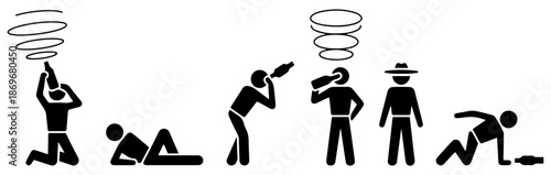 drunk man alcohol addiction icon