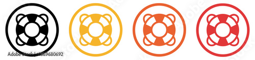 rescue ring buoy icon vector