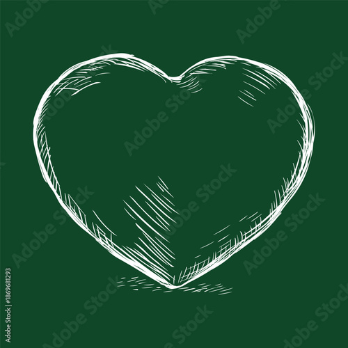 vector sketch illustration - heart