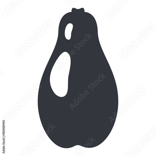 Vector Black Basic Icon Papaya Fruit