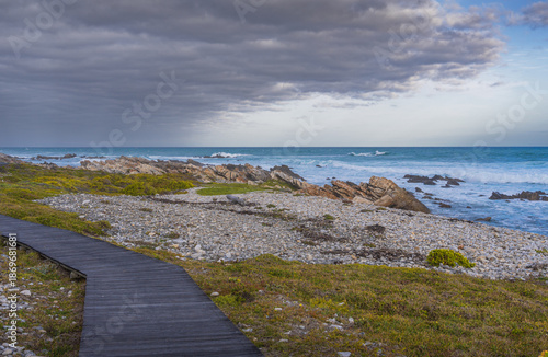 Meeting point of Atlantic and Indian Ocean, Cape Agulhas, South Africa