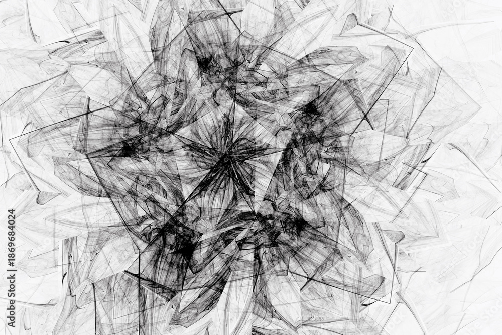 Fototapeta premium black and white background with a fractal pattern
