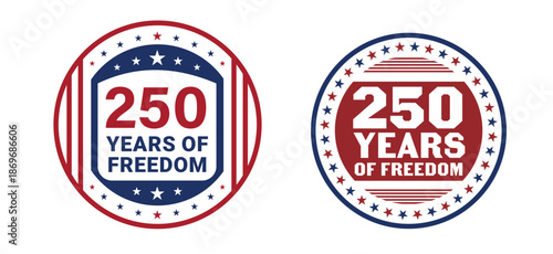 made in usa, made in usa stamps, America 250 Years of Freedom Monogram Stamp Logo Vector