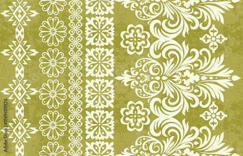 Ethnic Motifs Ikat floral paisley embroidery floral. ikat Saree Sarong oriental pattern traditional.Ikat embroidery style abstract embroidery design for texture,fabric,clothing,wrapping,decoration