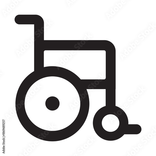 Illustration vector graphic of a Wheelchair accessibility Icon | Line icon