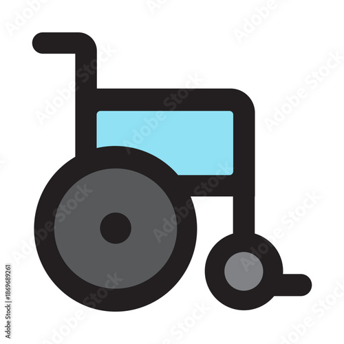 Illustration vector graphic of a Wheelchair accessibility Icon | Flat icon