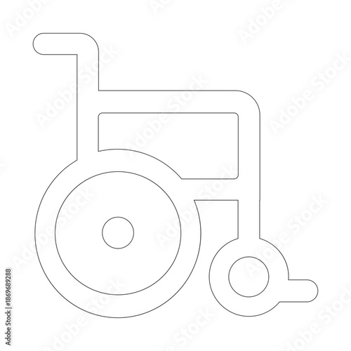 Illustration vector graphic of a Wheelchair accessibility Icon | Thin Line icon