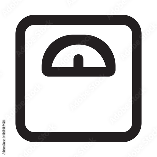Illustration vector graphic of Weight Scale Icon | Line Icon