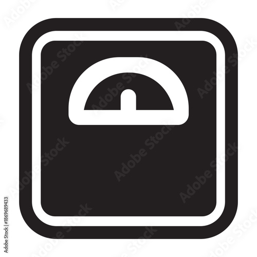 Illustration vector graphic of Weight Scale Icon | Glyph Icon