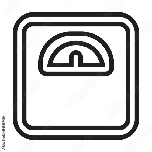 Illustration vector graphic of Weight Scale Icon | Outline Icon