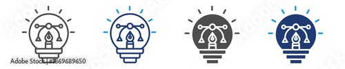 creativity icon set multiple style