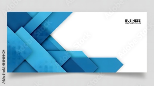 Geometric Shapes in Blue Gradients Forming an Abstract Business Background from a Top-Down Viewpoint