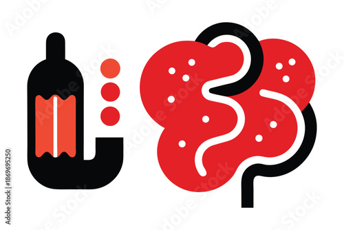 Conceptual Illustration of Gut-Brain Axis and Human Microbiome Connection for Health and Wellness