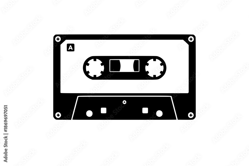 Fototapeta premium Simple Black Cassette Tape