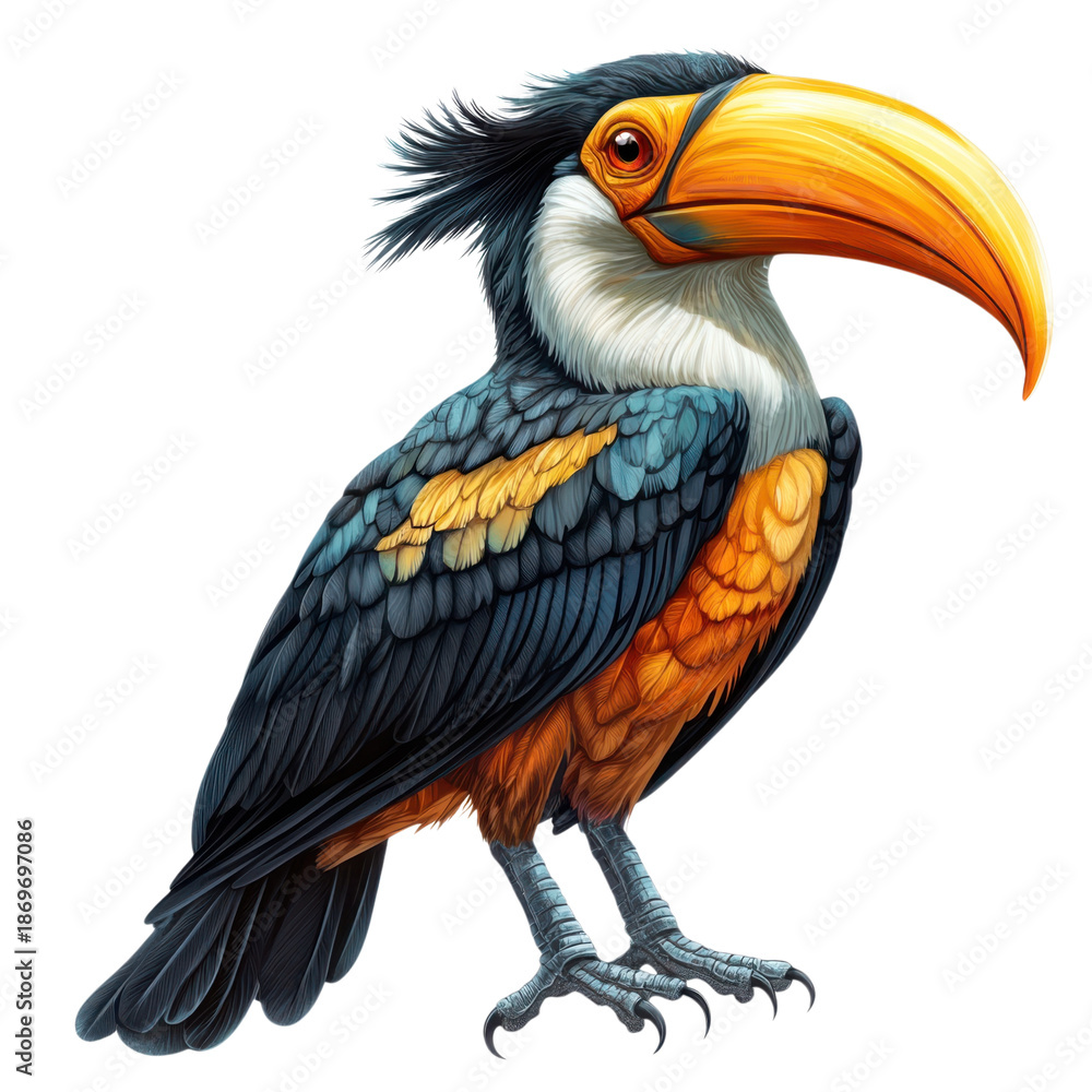 Fototapeta premium Colorful Toucan Bird on Transparent Background