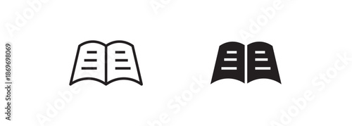 Book icon Education icons button, vector, sign, symbol, logo, illustration, editable stroke and flat design style isolaated on white linear pictogram