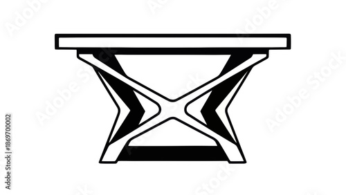 Modern Table Icon, Furniture Design Element
