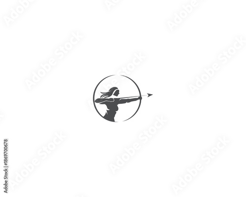 Centaur Archer, mythology creature, Sagittarius Zodiac Sign vector logo icon, fast arch logo from fast archer woman centaur vector for logo, sign, emblem or symbol graphic design vector illustration.