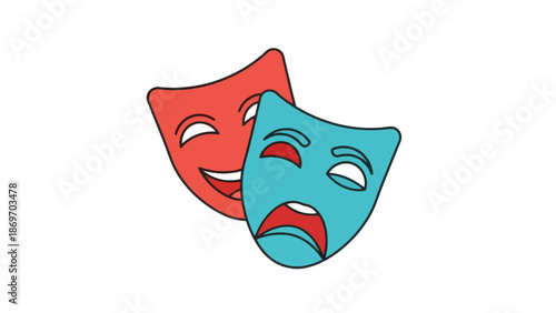 Comedy and Tragedy Masks Symbolizing Drama