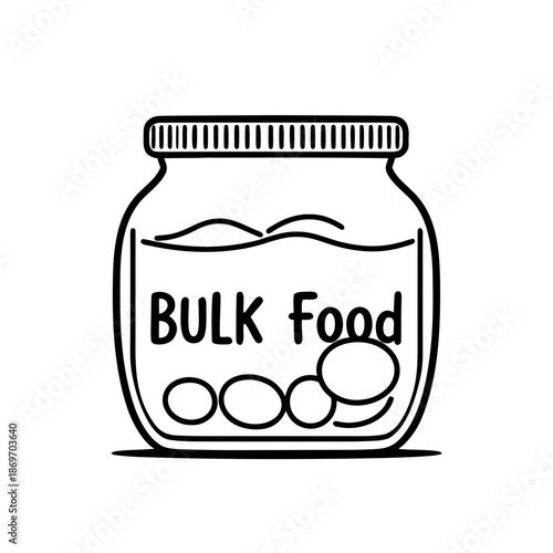 Outline eco icon: Glass jar bulk