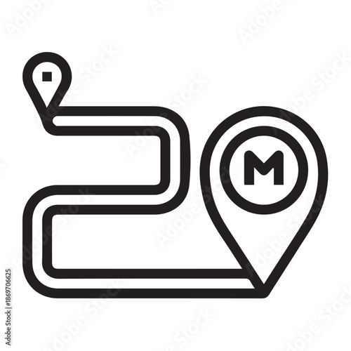 Vector Icons Map Lineal Style. Pixel Perfect and Editable Stroke.